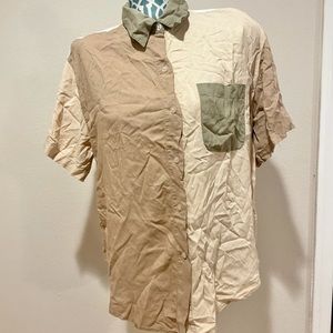 Work Wear Clothing Co Vintage Color Block Button up